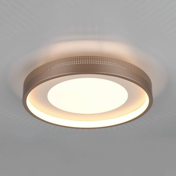 Trio Lighting Plafoniera a LED Solea, Marrone / Ruggine, Soggiorno / Sala da pranzo, Plastica, Moderno, Plafoniera LED
