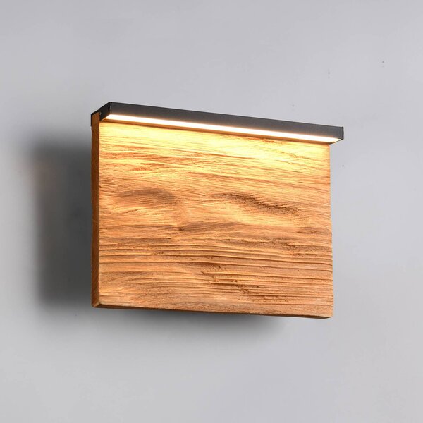 Trio Lighting Applique Kalea, dimmerabile, Legno chiaro, Soggiorno / Sala da pranzo, Legno, Applique