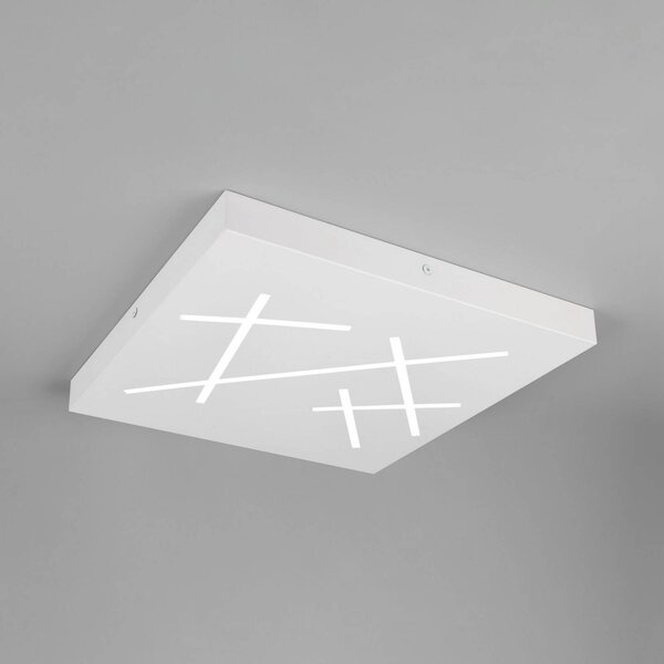 Trio Lighting Plafoniera a LED Snip, dimmerabile, Bianco / Opale, Soggiorno / Sala da pranzo, Metallo, Moderno, Plafoniera LED
