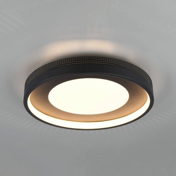Trio Lighting Plafoniera a LED Solea, Nero, Soggiorno / Sala da pranzo, Plastica, Moderno, Plafoniera LED