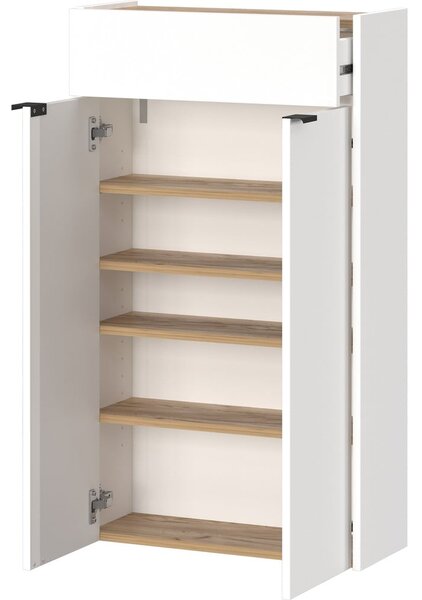 Armadietto bianco con effetto rovere 56x97x22 cm Ameca – Germania