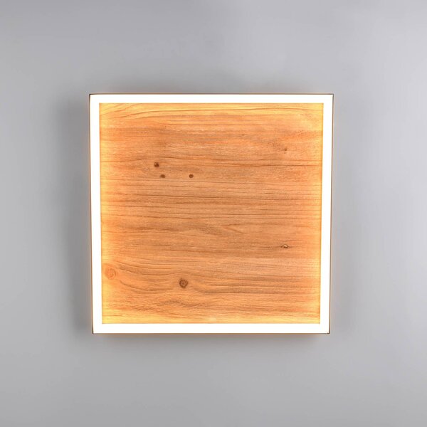 Trio Lighting Plafoniera soffitto Kalea, dimmerabile, Legno chiaro, Soggiorno / Sala da pranzo, Legno, Plafoniera