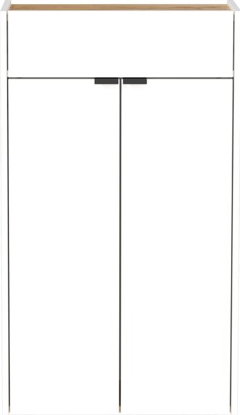 Armadietto bianco con effetto rovere 56x97x22 cm Ameca – Germania