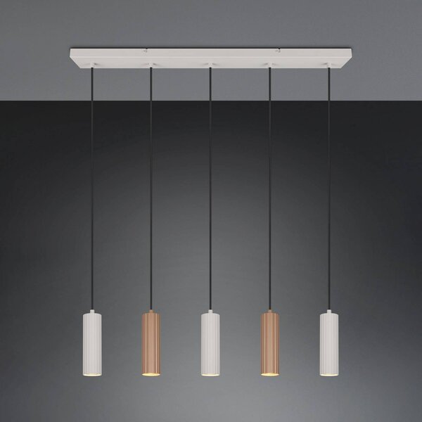 Trio Lighting Lampada a sospensione Soka, dimmerabile, Marrone / Ruggine, Soggiorno / Sala da pranzo, Metallo, Moderno, Lampada a sospensione