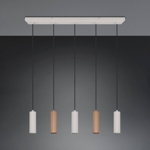 Trio Lighting Lampada a sospensione Soka, dimmerabile, Marrone / Ruggine, Soggiorno / Sala da pranzo, Metallo, Moderno, Lampada a sospensione