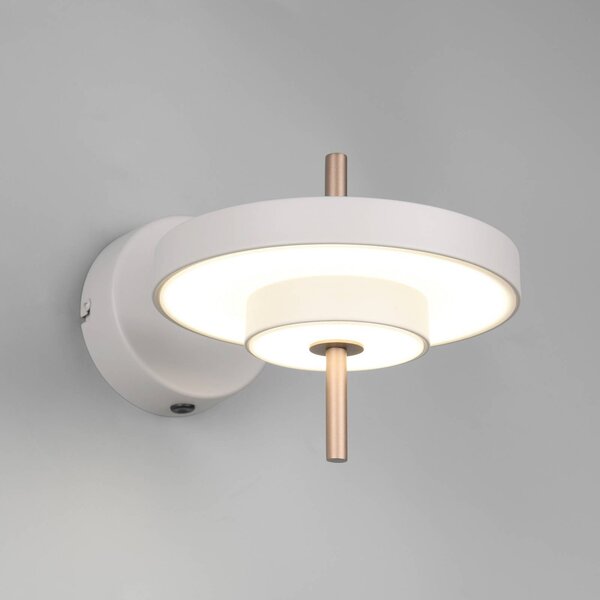 Trio Lighting Applique da parete a LED Keaton, dimmerabile, Alluminio / Grigio / Zincato, Soggiorno / Sala da pranzo, Metallo, Applique a LED
