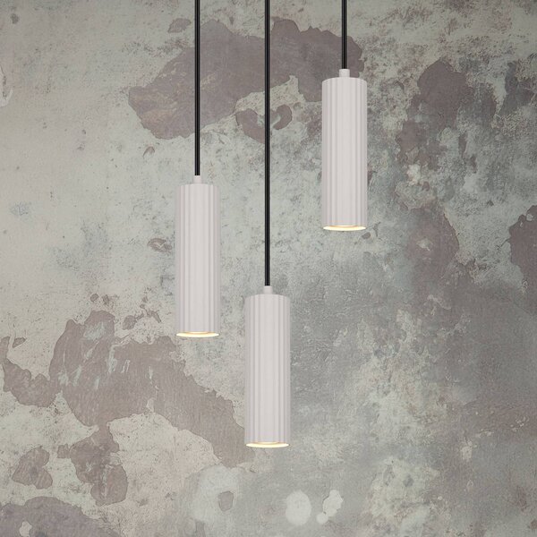 Trio Lighting Lampada a sospensione Soka, dimmerabile, Alluminio / Grigio / Zincato, Soggiorno / Sala da pranzo, Metallo, Moderno, Lampada a sospensione