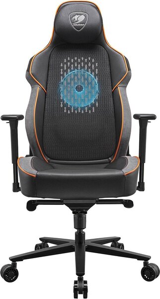 COUGAR Sedia da gioco NxSys Aero, ventola ARGB, nero/arancio