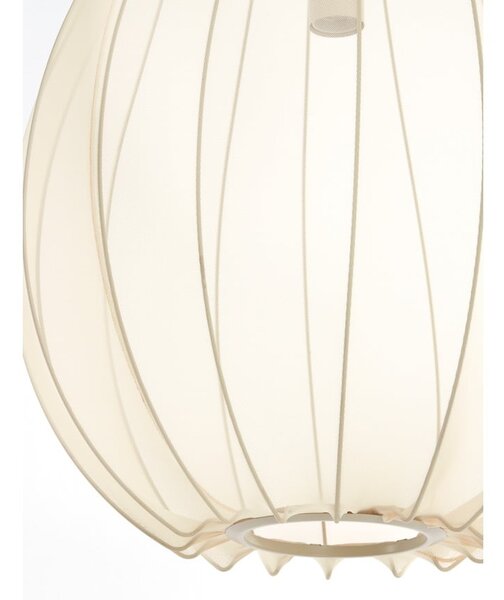 Lampadario beige con paralume in tessuto ø 50 cm Itela - Light & Living