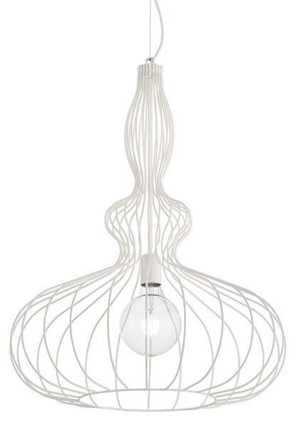 Lampada A Sospensione Clarissa Metallo Bianco 1 Luce E27