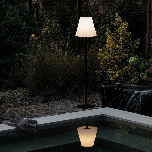 Lampada Da Tavolo Arcadia E27 Bianca IP44 Dimmerabile Metallo Ideal Lux