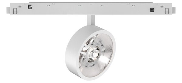Proiettore Regolabile On-Off Ego Alluminio Bianco 1 Luce 9W 3000K Luce Calda