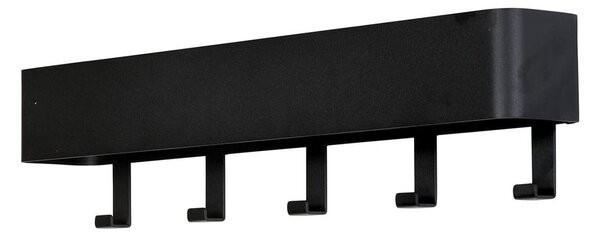 Attaccapanni da parete nero in metallo con scaffale 52 cm Dax Play – Spinder Design
