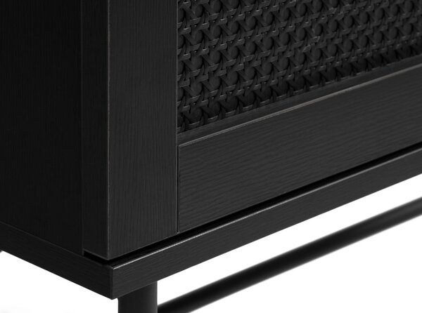 Mobile nero in rovere 80x135 cm Pensacola - Unique Furniture