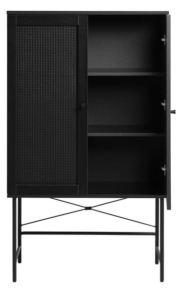 Mobile nero in rovere 80x135 cm Pensacola - Unique Furniture