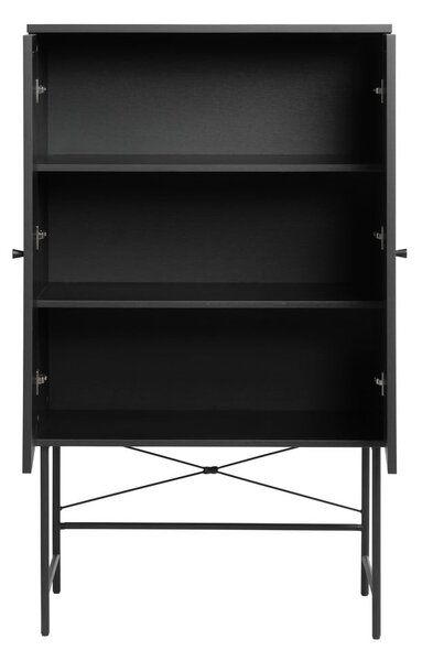Mobile nero in rovere 80x135 cm Pensacola - Unique Furniture