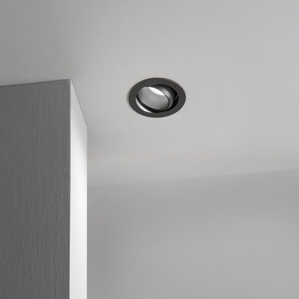 Faretto Quark 9W Luce Calda 3000K Finitura Nera Ideal Lux
