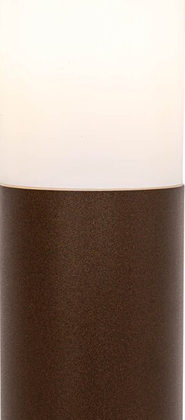 Lampione da esterno marrone ruggine con opalino 45 cm IP44 - Rox