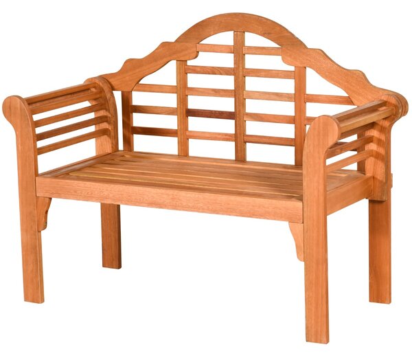 Costway Panca pieghevole in legno per esterni, Panca da giardino in legno massiccio pieghevole da 123cm