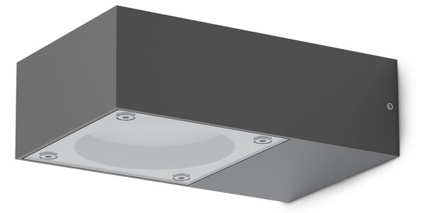 Applique Sirio Finitura Nero Dimmerabile IP65 Metallo/Vetro Ideal Lux