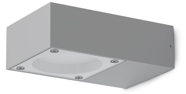 Plafoniera Sirio_Ap1 Grigio IP65 Dimmerabile Metallo/Vetro Ideal Lux