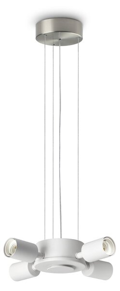 Lampada da Terra Set Collezione 4 Luci E27 Nickel Con Dimmer Ideal Lux