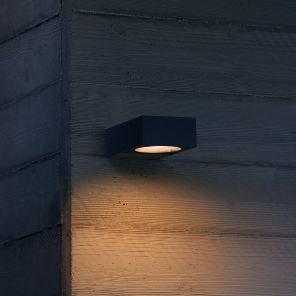 Applique Sirio Finitura Nero Dimmerabile IP65 Metallo/Vetro Ideal Lux