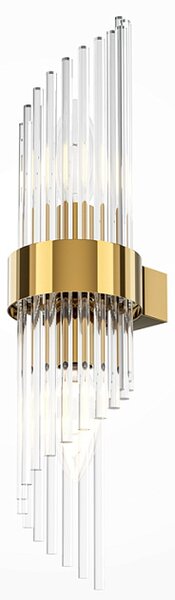 Applique Da Parete Moderna Frame 2 Luci E14 60W Metallo Oro Ip20