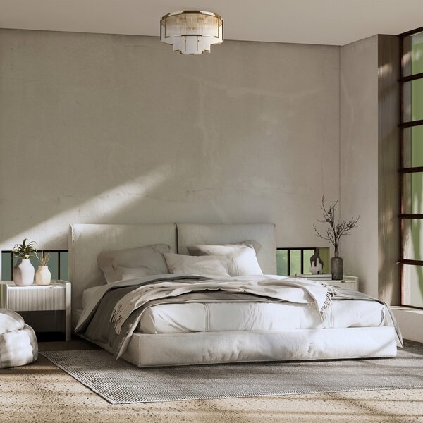 Plafoniera Moderna Frame 9 Luci E14 60W Metallo Oro Ip20