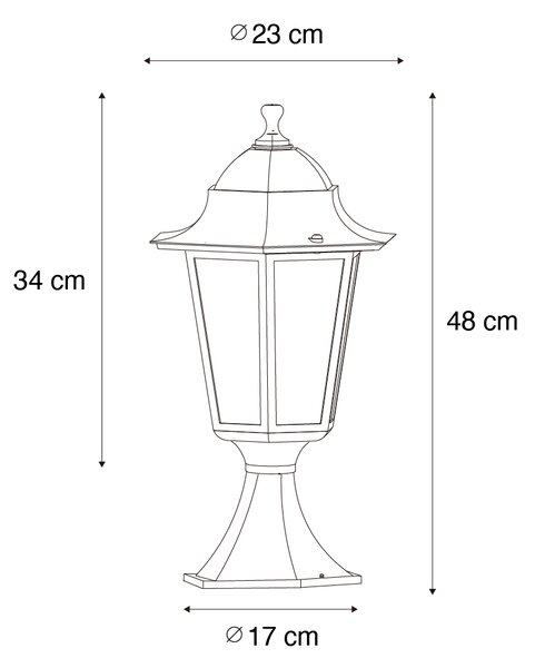 Base lanterna classica da esterno verde scuro IP44 - New Orleans