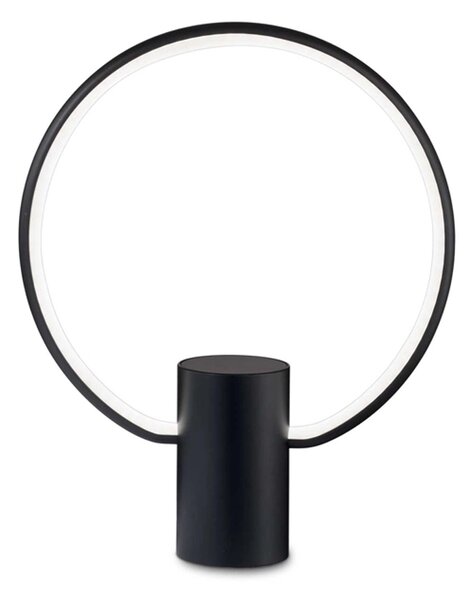 Lampada Da Tavolo Luce Led Finitura Nero Opaco Serie Cerchio