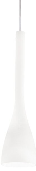 Sospensione Moderna Flut Vetro Bianco 1 Luce E14 Small