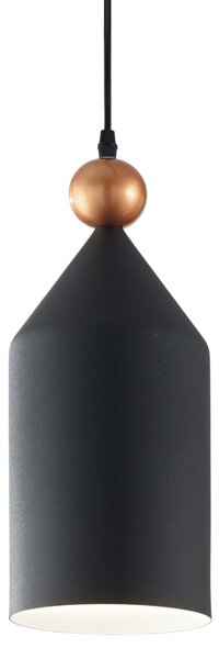 Sospensione Industrial-Minimal Triade-1 Metallo Grigio 1 Luce E27