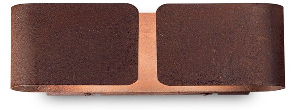 Applique Rustica-Country Clip Metallo Corten 2 Luci E27