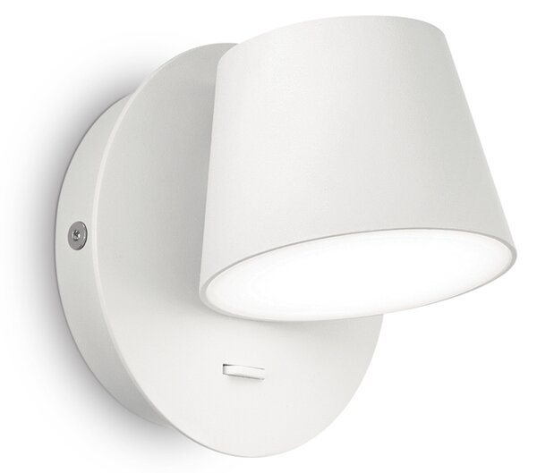 Applique Moderna Gim Alluminio Bianco Led 6W 3000K Luce Calda