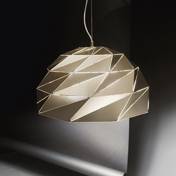 Lampadario Contemporaneo Tilt Metallo Oro 3 Luci E27