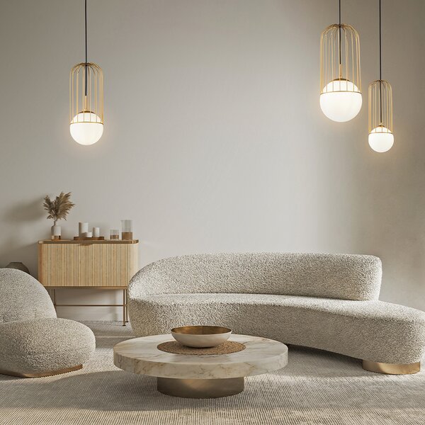 Sospensione Contemporanea Telford Piccola Metallo Oro 1 Luce