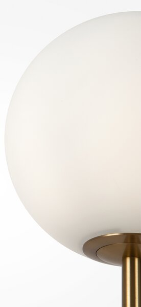 Piantana Contemporanea Ring Metallo Ottone 1 Luce Diffusore Bianco