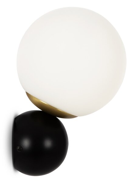 Applique Contemporanea Nostalgia Metallo Oro Opaco 1 Luce Diffusore Bianco