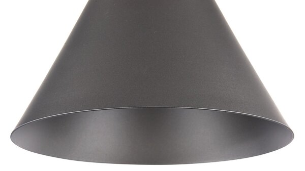 Sospensione Minimal Bicones Metallo Legno Nero Oro 1 Luce