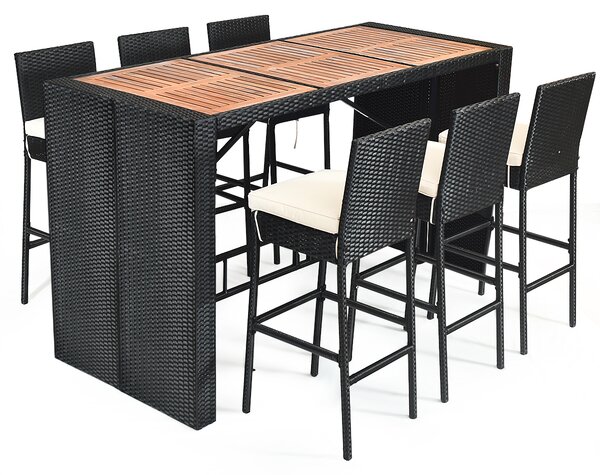 Set di 2 sgabelli da bar con poggiapiedi imbottiture regolabili struttura  in metallo, Sgabelli da cucina Marrone - Costway