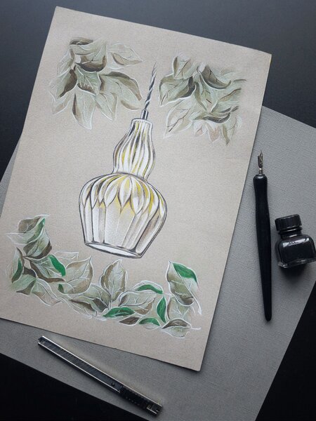 Sospensione Contemporanea Eustoma Metallo Nichel 1 Luce Diffusore Vetro Blu