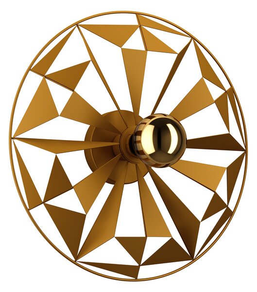 Plafoniera Contemporanea Castanuelo 1 Luce Acciaio Oro