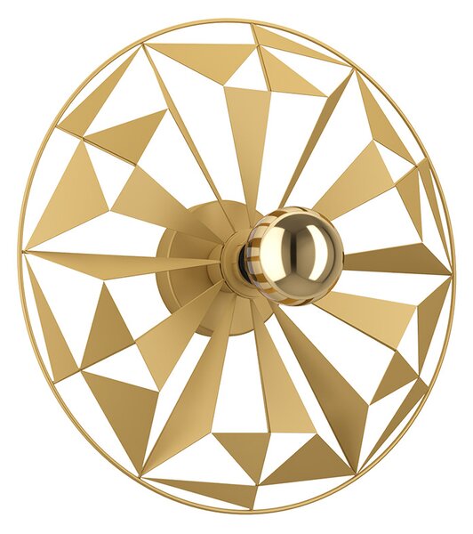 Plafoniera Contemporanea Castanuelo 1 Luce Acciaio Oro