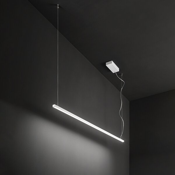 Sospensione Moderna Syncro Metallo Bianco Acrilico Led 35W 3000K