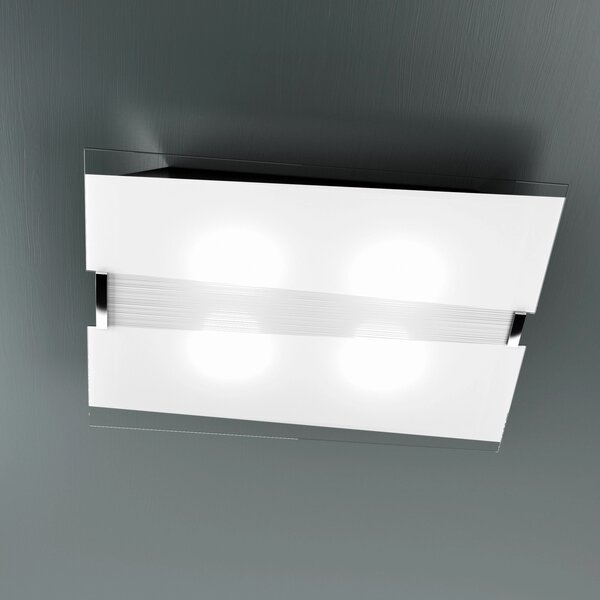 Applique Contemporanea Mad Metallo E Vetro Bianco 4 Luci E27