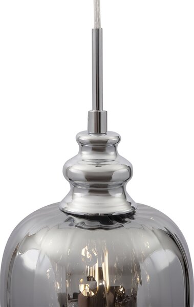 Lampadario A Sospensione Moderno Blues Metallo Argento Vetro 1 Luce E14