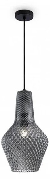 Sospensione Moderna 1 Luce Vetro Grigio Tommy
