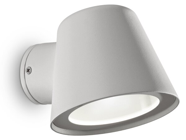 Applique Da Parete Contemporaneo Gas Alluminio Grigio 1 Luce Gu10 28W Ip43