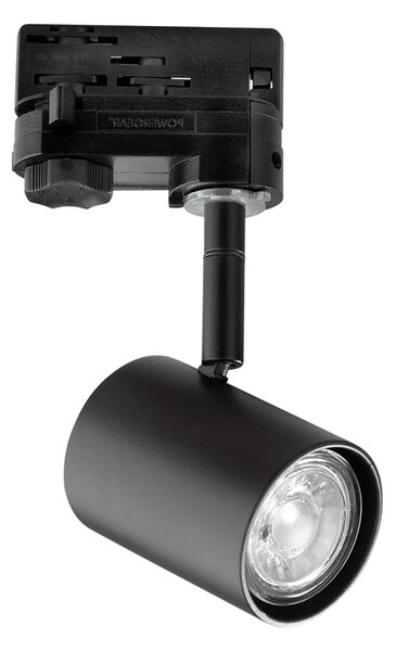 Faretto Cilindrico Spot Metallo Nero 1 Luce Gu10